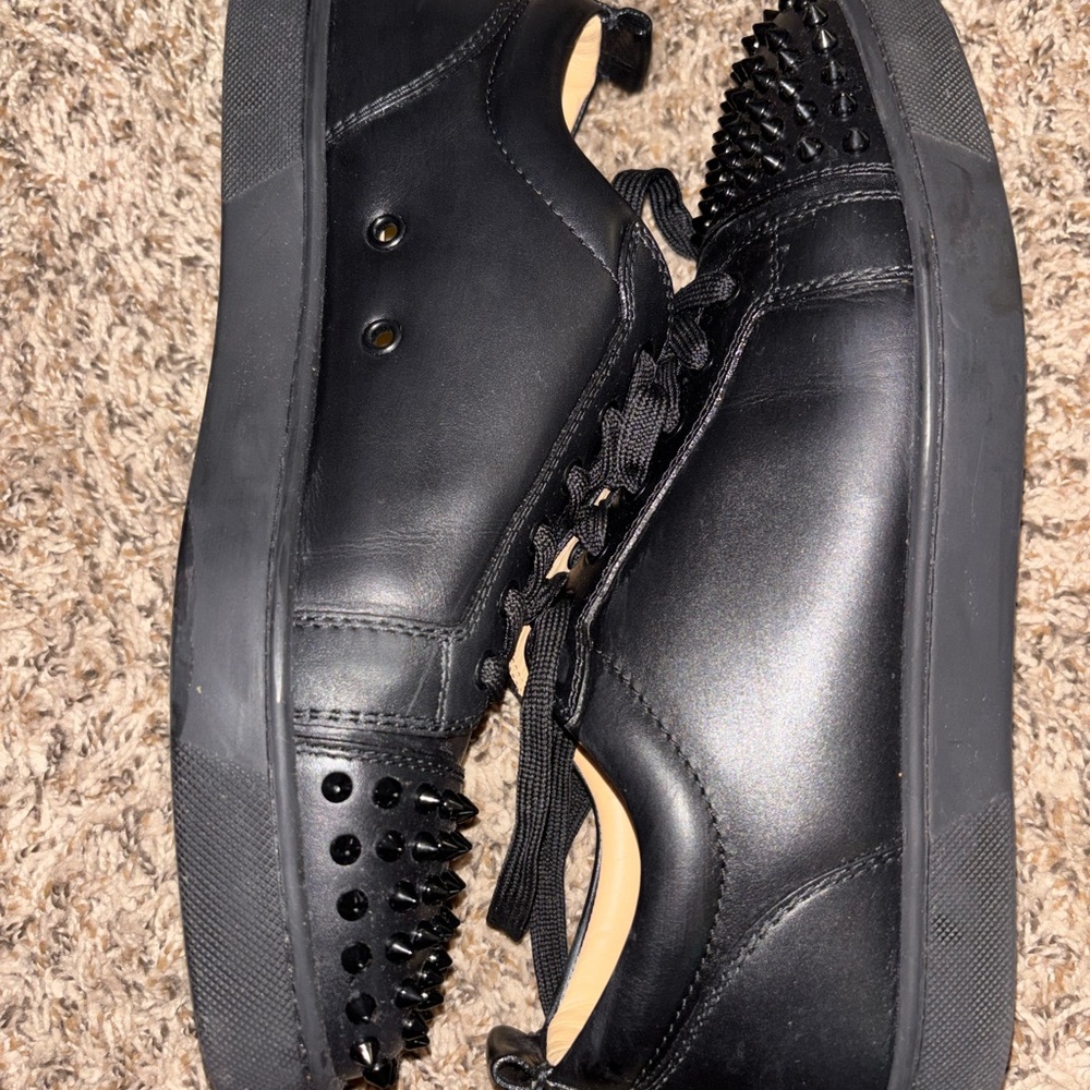 Christian Louboutin Black Spiked Sneakers - Picture 4 of 8